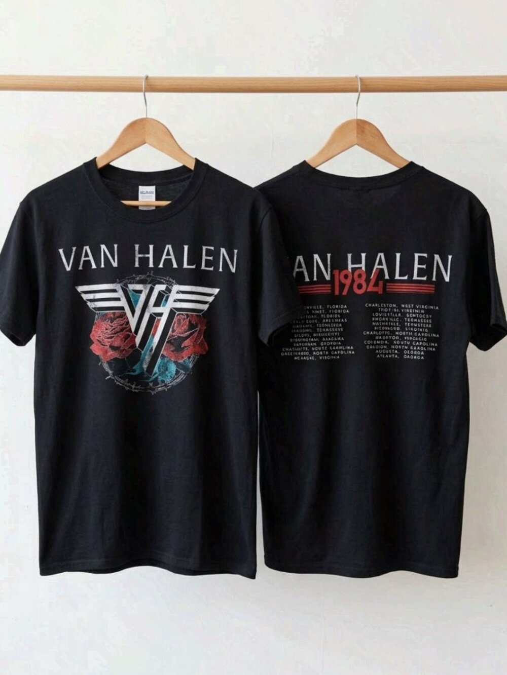 Van Halen T Shirt 1984 Album Cover Logo World Tour Concert '80 New Reprint